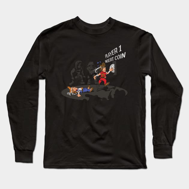 Player 1 Insert Coin Long Sleeve T-Shirt by Co-Optimus